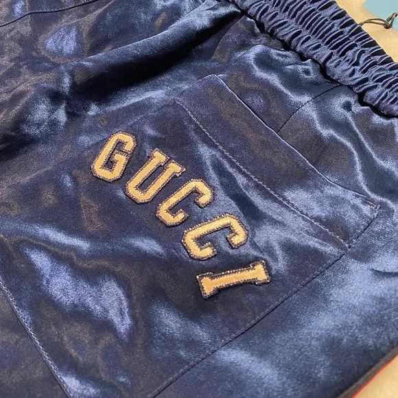 Gucci Men's Blue Ny Yankees Edition Patch Lounge Pants - Picture 5 of 14